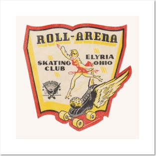 Roll-Arena Roller Rink Vintage Defunct Skating Club Posters and Art